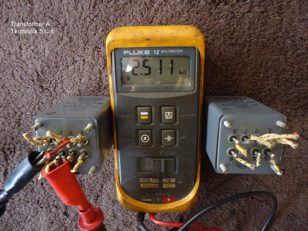 ADC A8018 PAIR NAVY MILITARY SPEC INTERSTAGE TRANSFORMERS, DCR TEST SHOWN