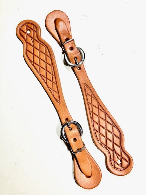 Spur Strap - Mens - Quilted Pattern - Russet (E522)