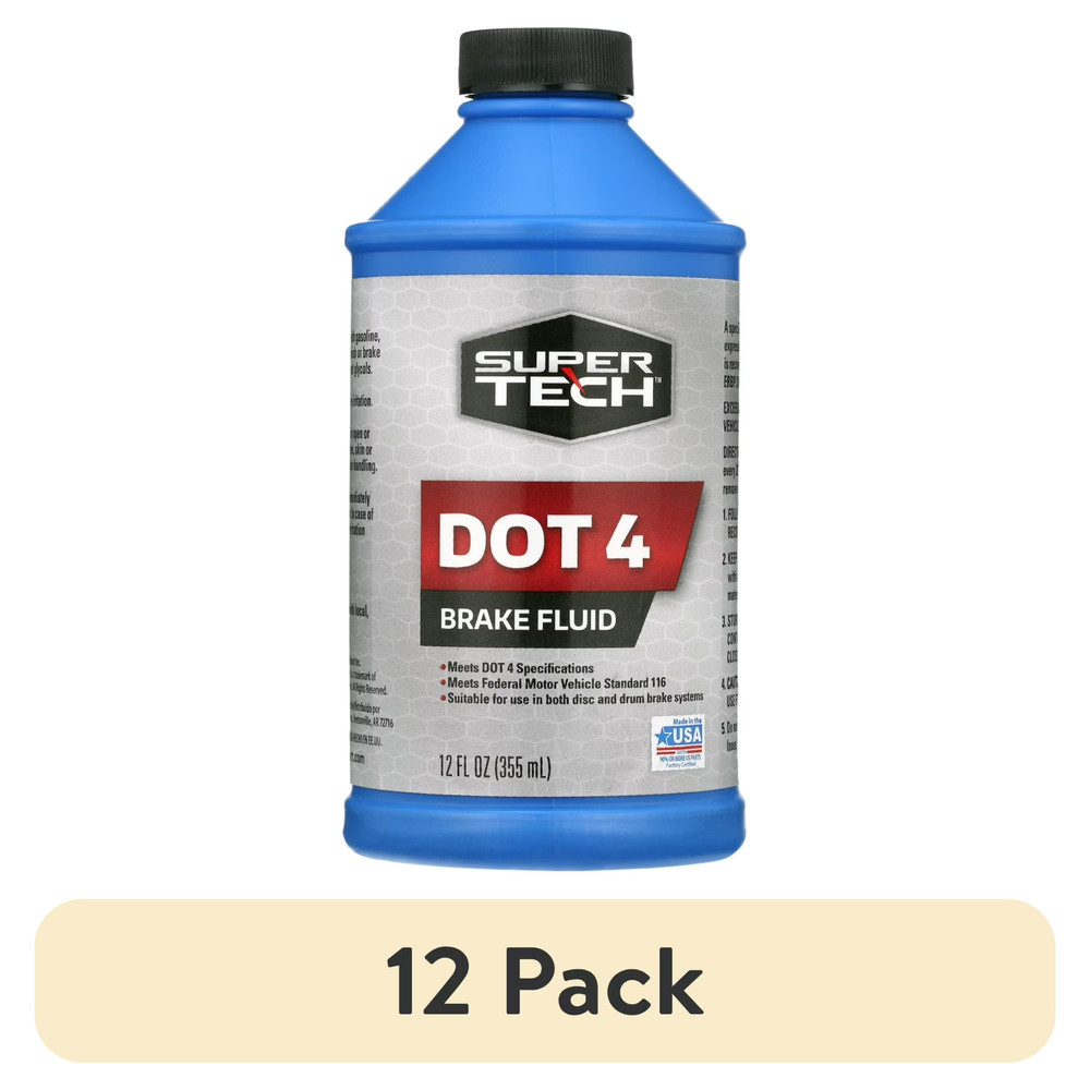 (12 pack) Super Tech Dot 4 Brake Fluid, 12 fl oz