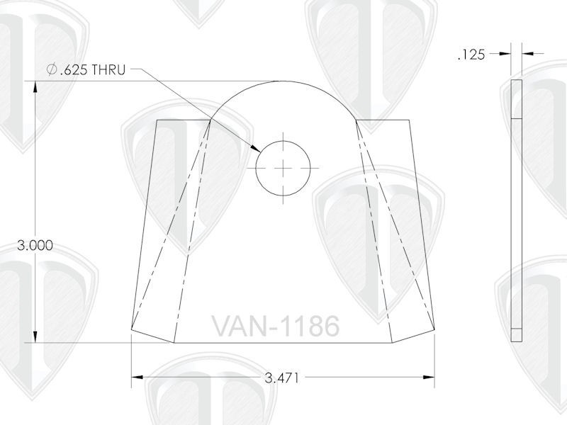 Tim Mcamis Door Striker Tab .125″ (4130) VAN-1186 (2 Tabs)