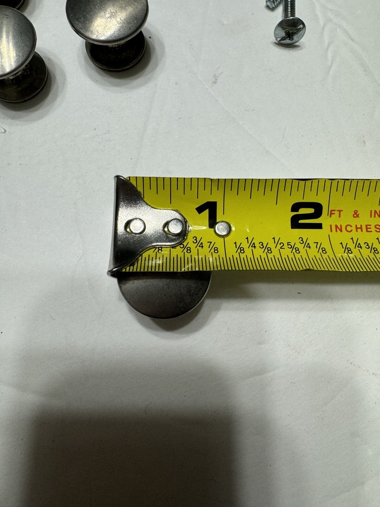 9 Silver Brush Nickel 3/4” Diameter Single Screw Mount Draw Pulls Handles