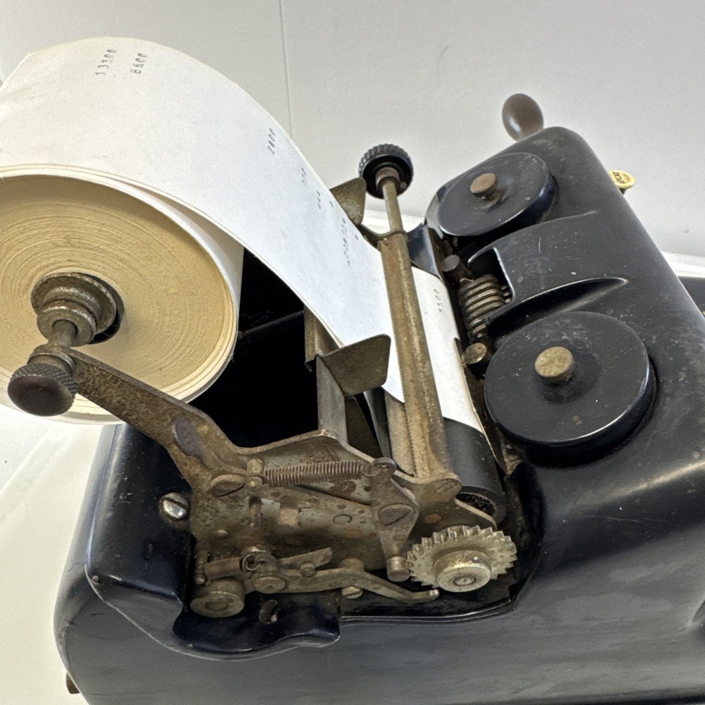 Antique 1920s Burroughs Class 3 Adding Machine Hand Crank, Tested