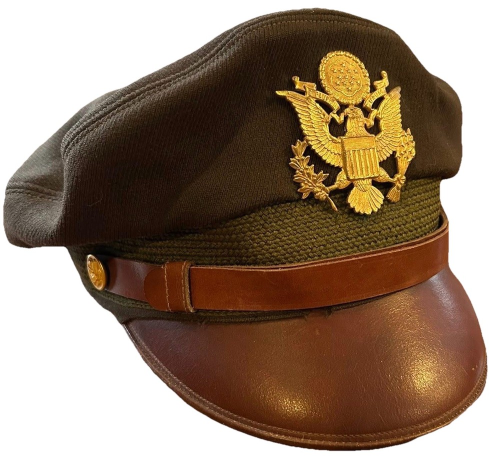 WW2 USAAF OFFICER'S BANCROFT "FLIGHTER" TRUE CRUSHER VISOR CAP