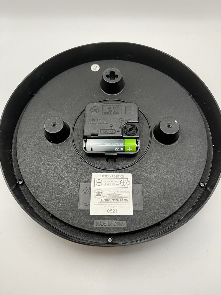 Plasti Black Wall Clock Tested It Works