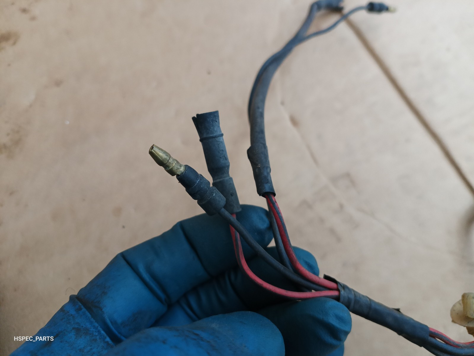 88-91 CIVIC CRX OEM rear license plate light CUT wire harness CONNECTOR BOTH