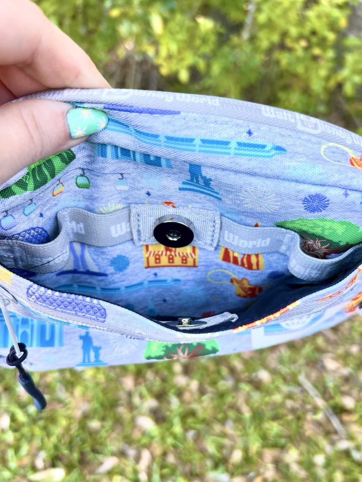 Disney Parks WDW Four Park Icons Belt Bag Fanny Pack W/ Headband Ear Holder NEW