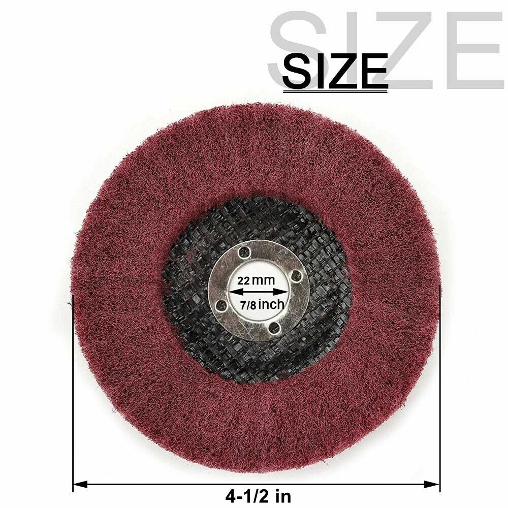 5PCS 4-1/2" Nylon Flap Disc Metal Polishing Buffing Wheel Pads for Angle Grinder
