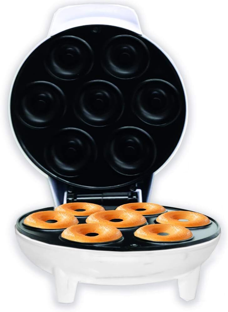Courant Mini Donut Maker Machine for Holiday, Kid-Friendly, Breakfast White