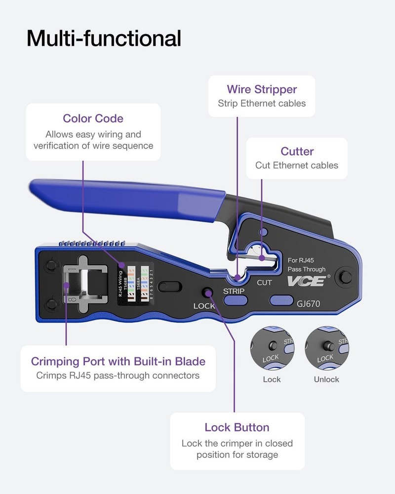 Professional Network Tool RJ45 Crimping Tool Network Cable Pliers