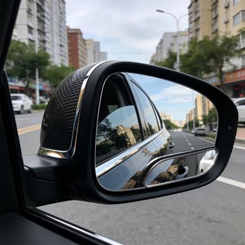 2PCS Blind Spot Car Mirror, Rectangular Convex Wide Angle Clear Glass Rearview