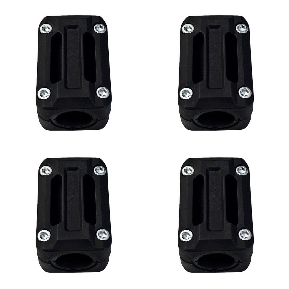 Motorcycle Bumper Blocks 4 Pack Black Plastic Rubber 27mm Inner Diameter