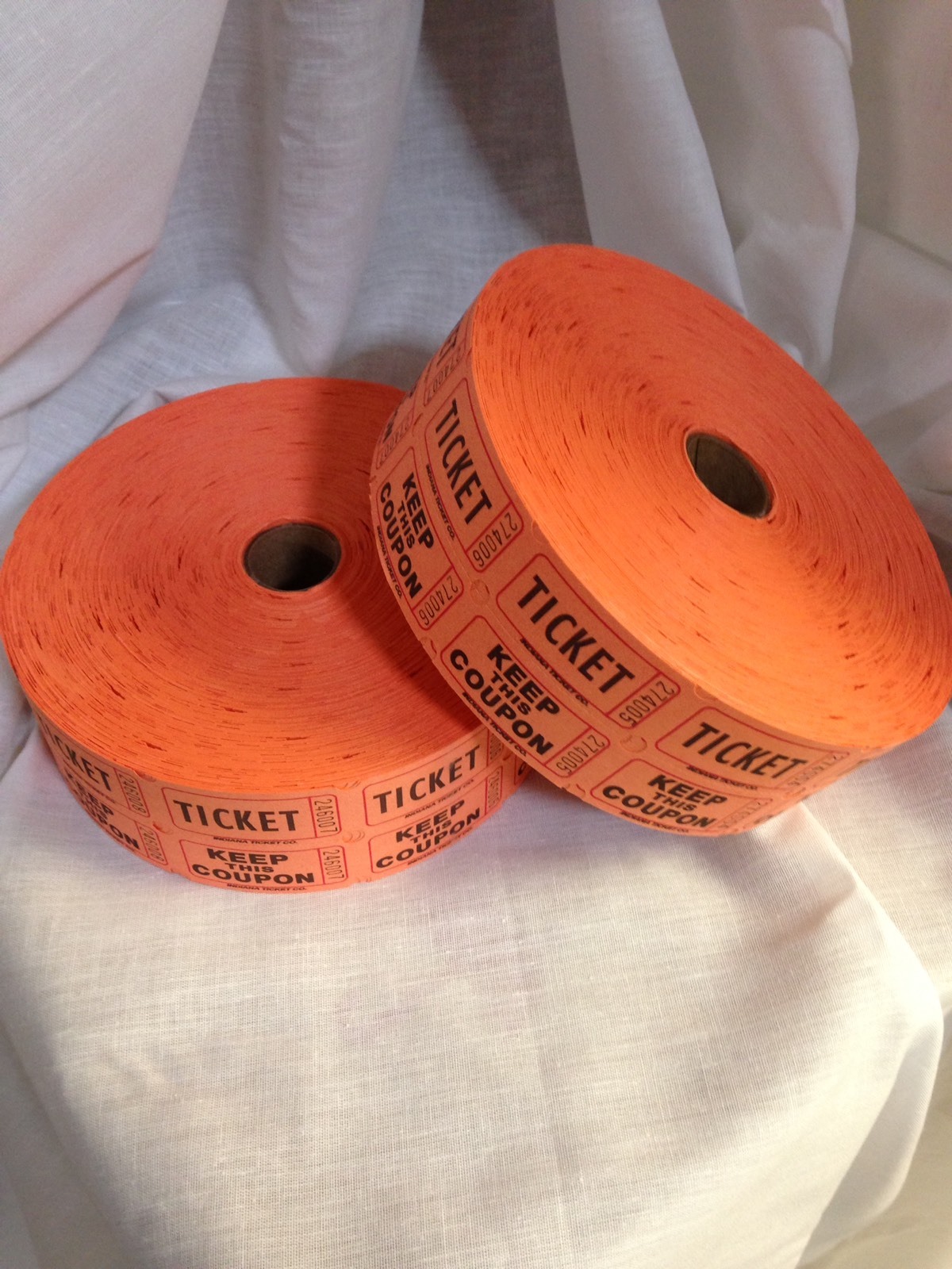 Raffle Tickets 12 Roll Deal 2000 Double Stub Per Roll Split The Pot or 50/50