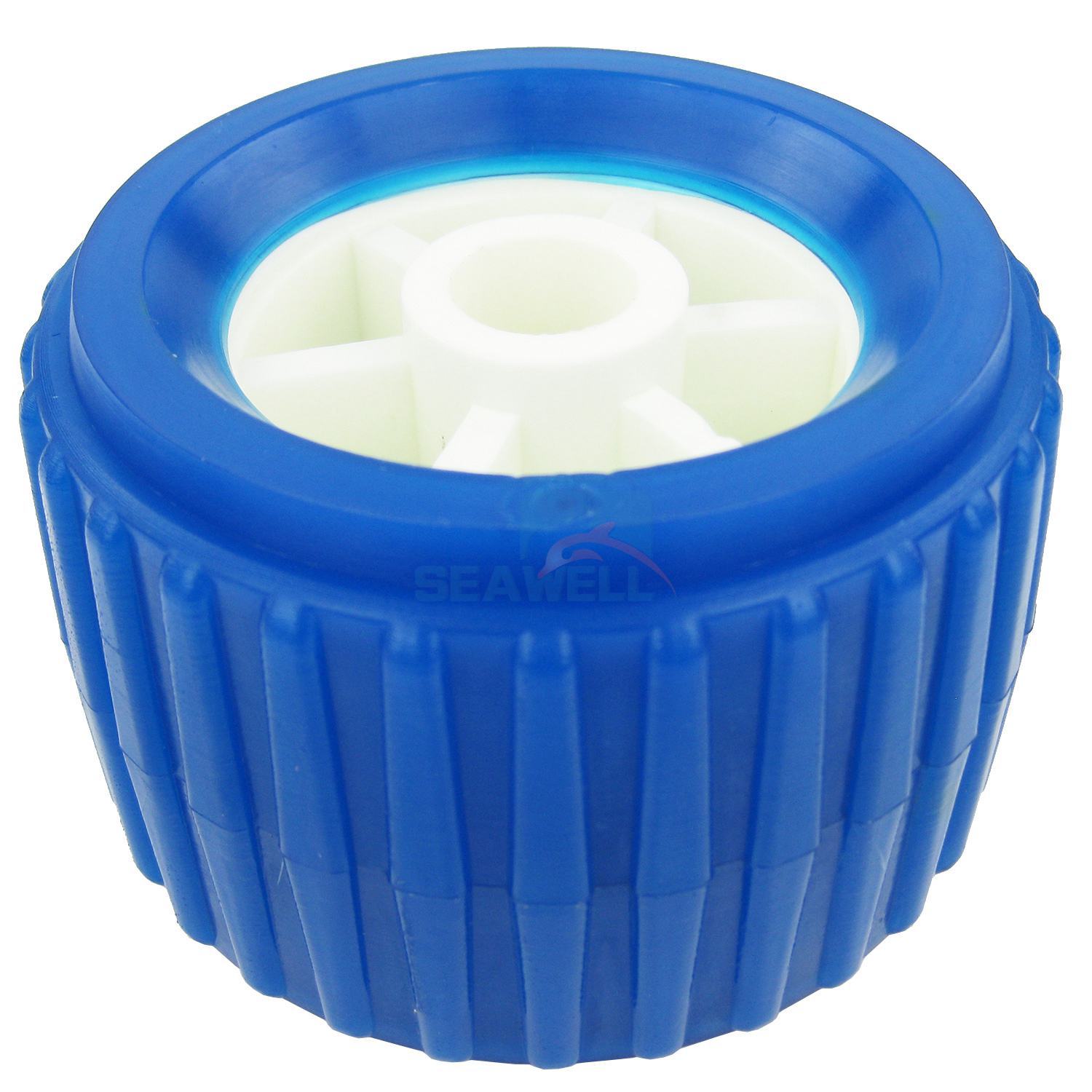 4PCS Boat Trailer Roller Marine Inflatable Boat Ribbed Wobble Roller Plastic