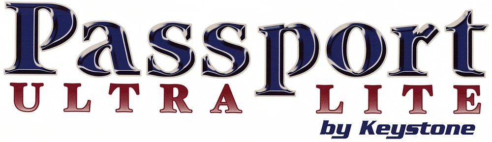 1 RV TRAILER KEYSTONE PASSPORT ULTRA LITE LOGO DECAL GRAPHIC -58-5-2