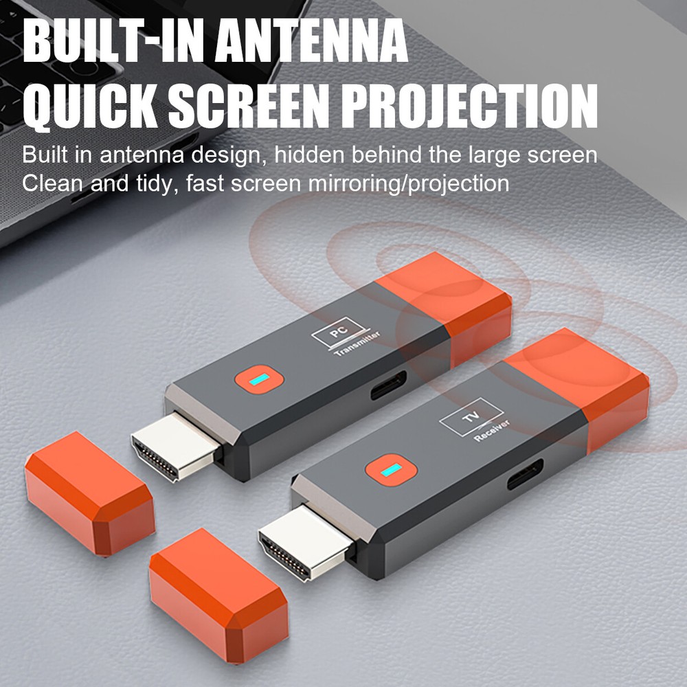 Wireless HDMI Extender Transmitter Receiver Adapter Plug & Play PC Laptop To TV