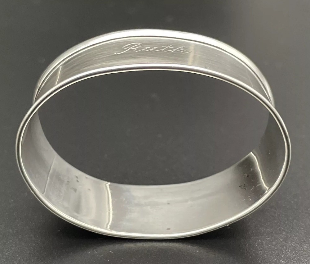 Sterling Silver Napkin Ring Engraved Name “Ruth” Webster