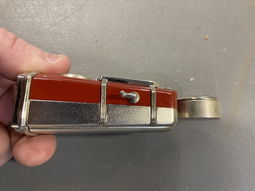 Timex Mini-clock Gas Pump Red Silver Shelf Clock