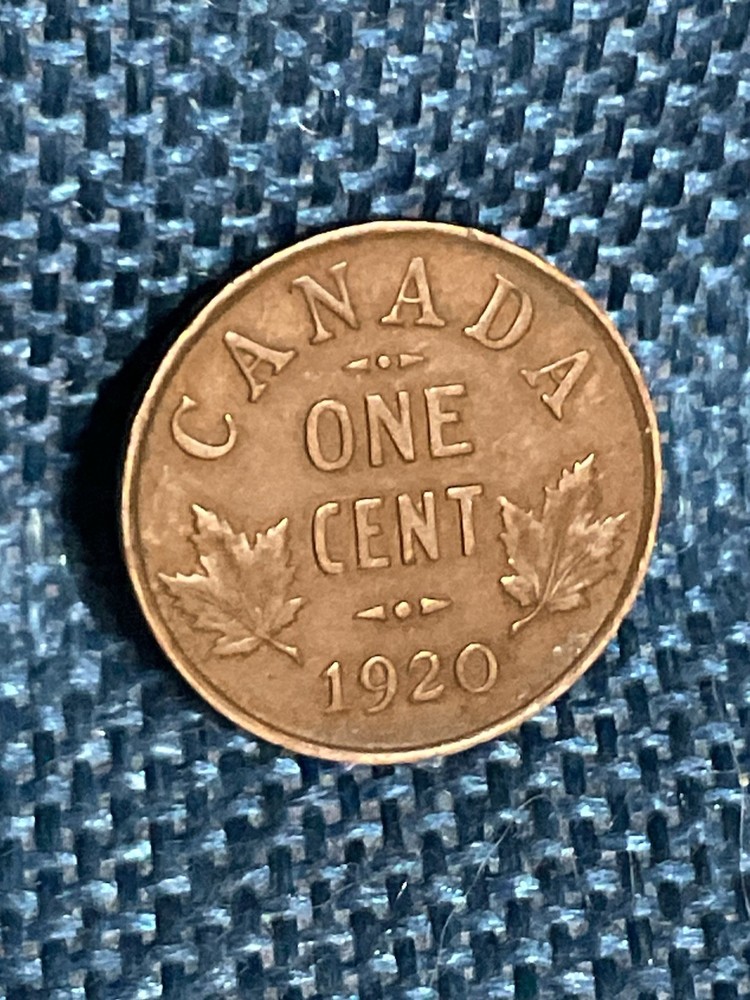 1920 CANADA ONE 1 CENT COIN VF