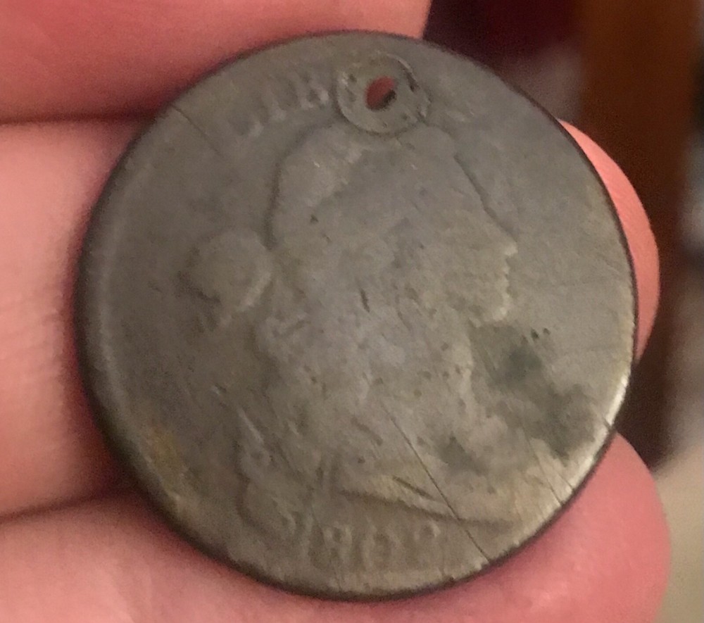 1802 large cent , Good Holed