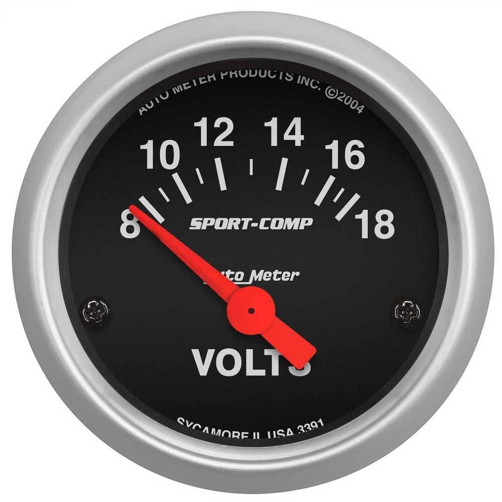 AUTO METER 2'MINI SPRTCMP VOLTMETER- 3391