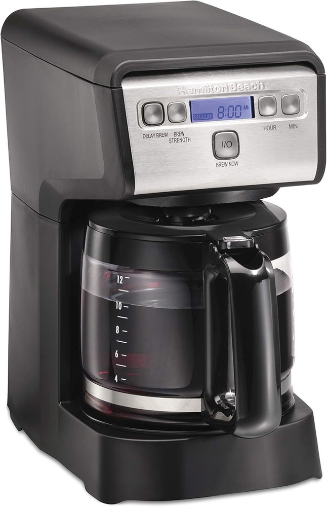 Cup Compact Programmable Drip Coffee Maker with No-Drip Burosilicate Glass