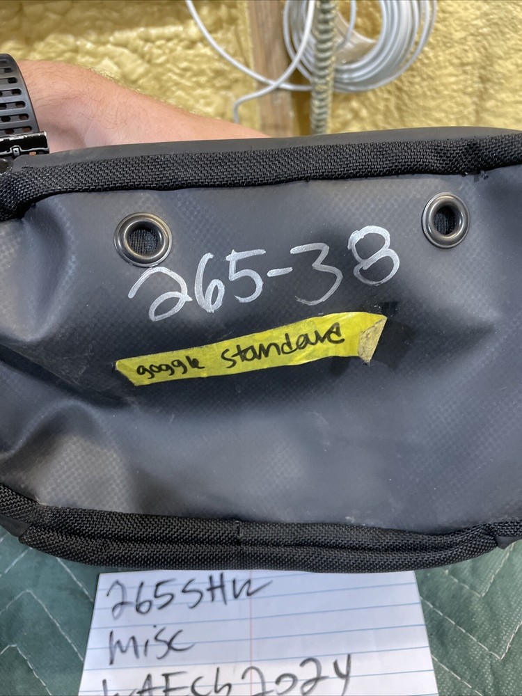 Universal snowmobile goggle holder bag storage compartment
