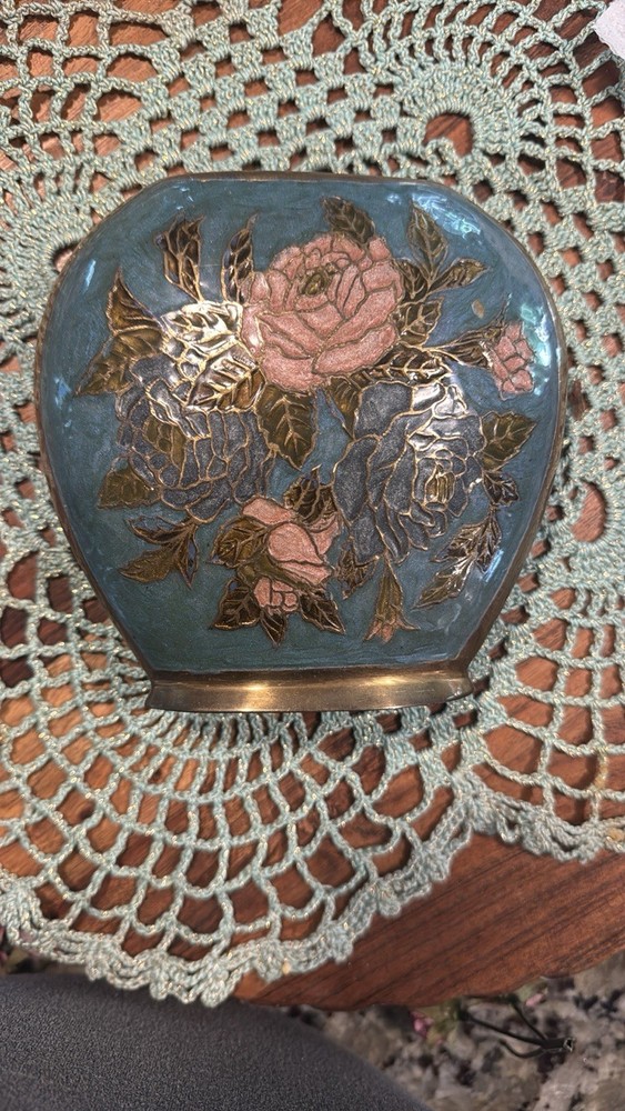 Cloissonne Floral Vase