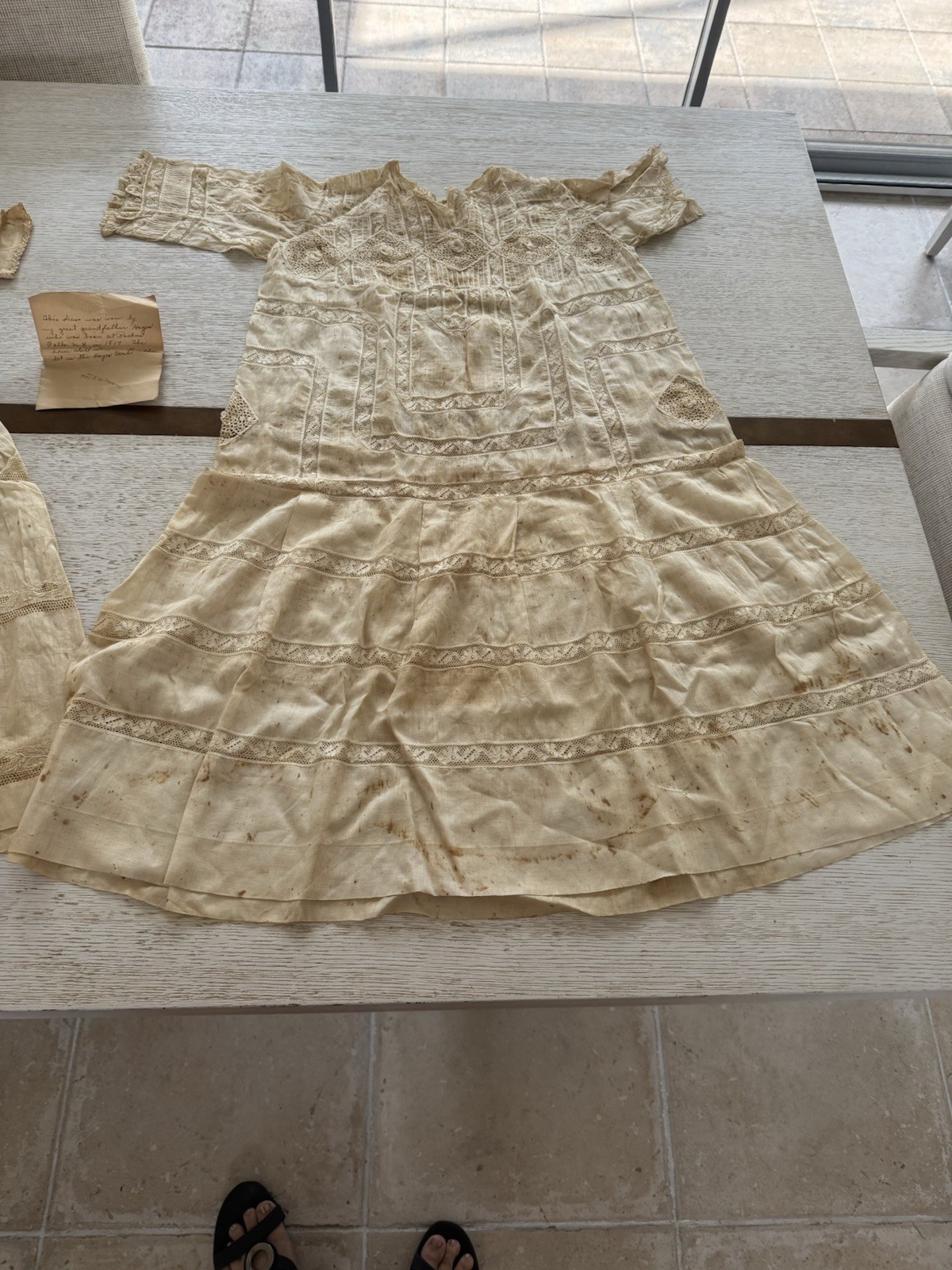 Pre Civil War 2 Childs Baby Dress Early Settler Packers Falls New Hampshire 1817