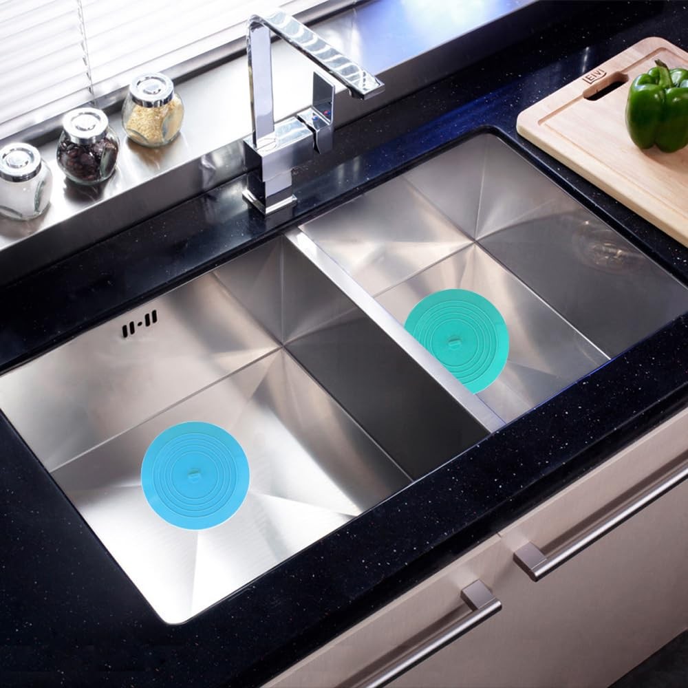 Bathtub Drain Stopper 2 Pack, 5 inches Silicone Tub Stopper Drain Cover, Bath