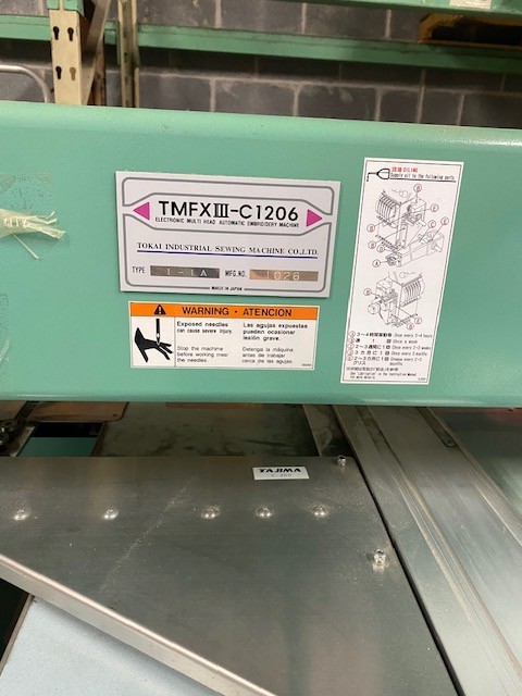 TMFX III-C1206 multi head embroidery machine used