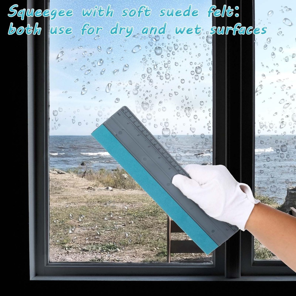 Felt Squeegee, 1Pcs 12 Inch Vinyl Squeegee Tool Wallpaper Tools Window Gray
