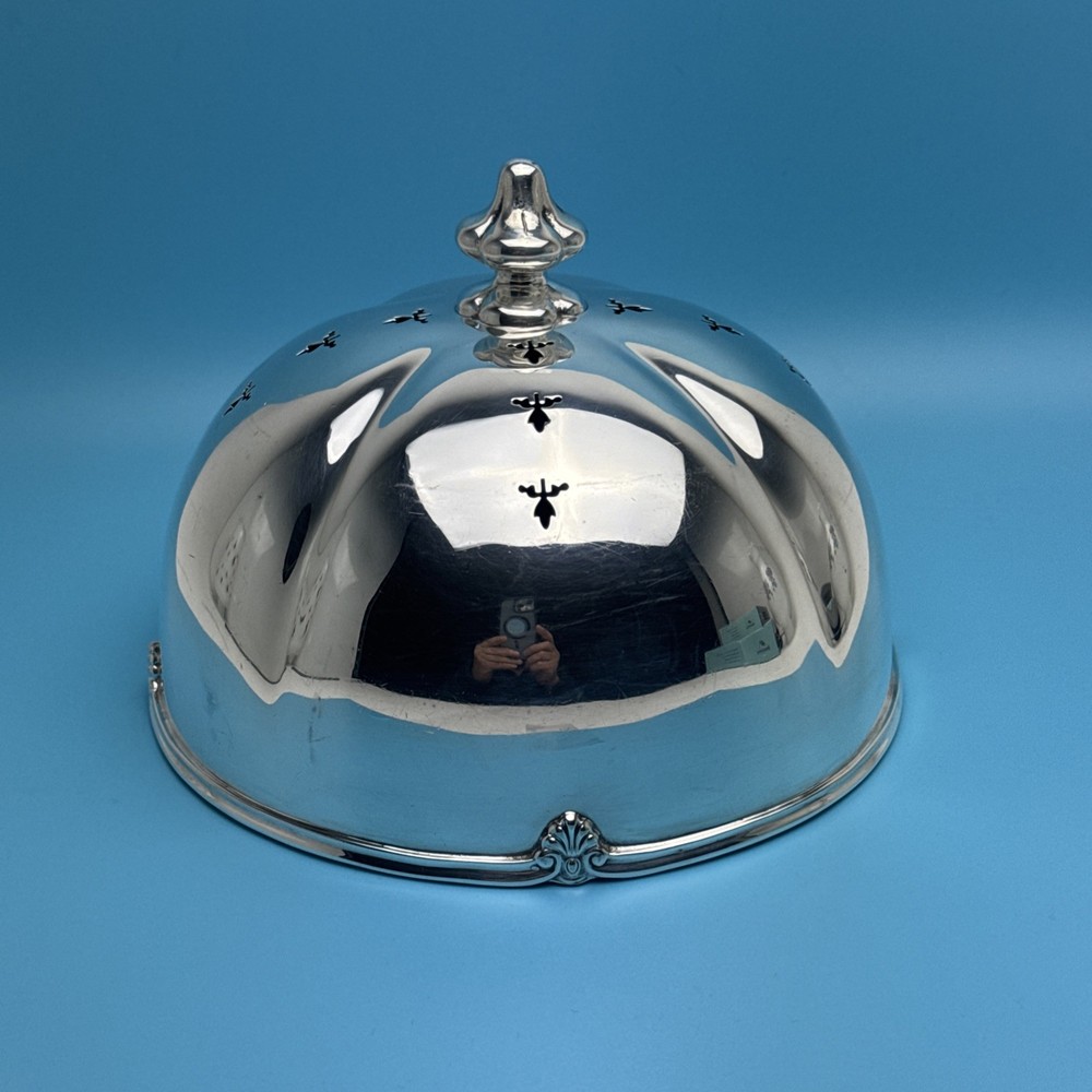 Vintage Reed & Barton Silver Soldered Domed Food Cover Cloch Hotel Ware 0112-H