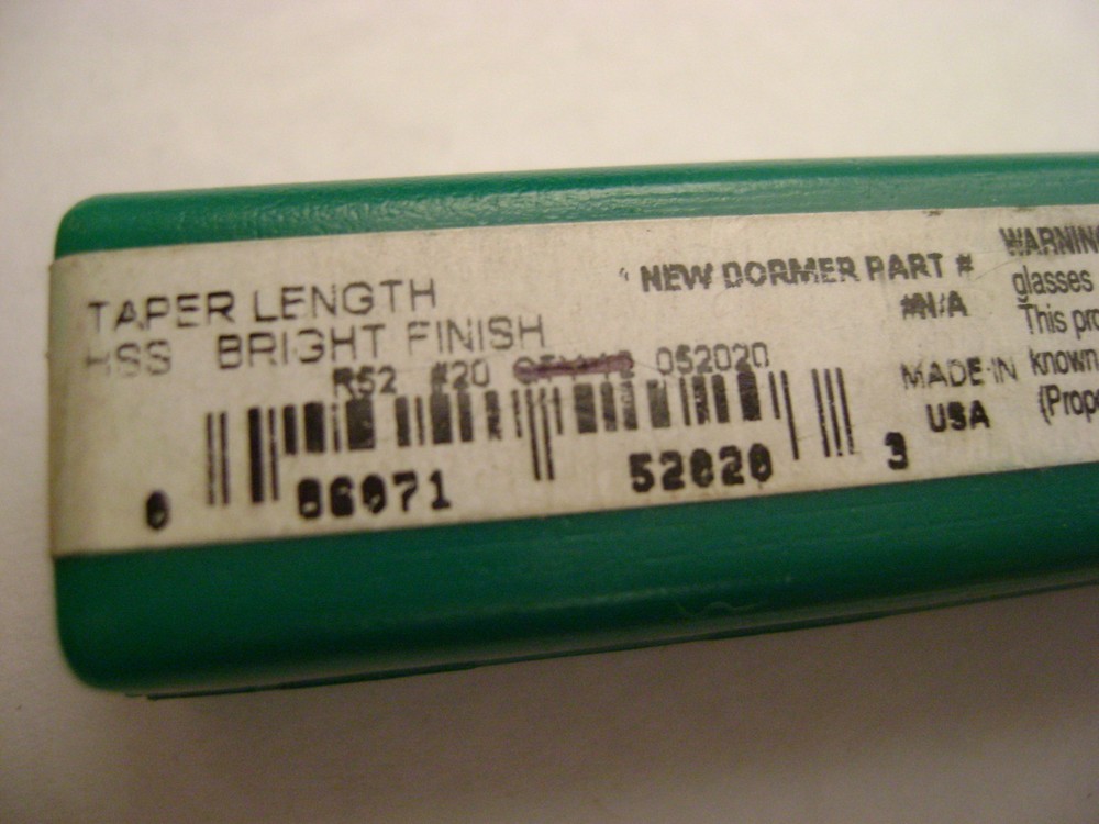 #20 Dorner Taper Length Drill