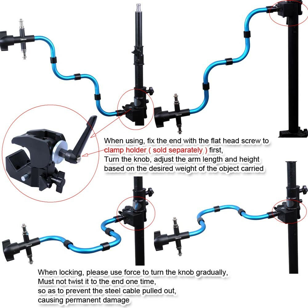 Support Bracket Holder for Camera Speedlight Flash Tripod Light Stand Load 3-5kg