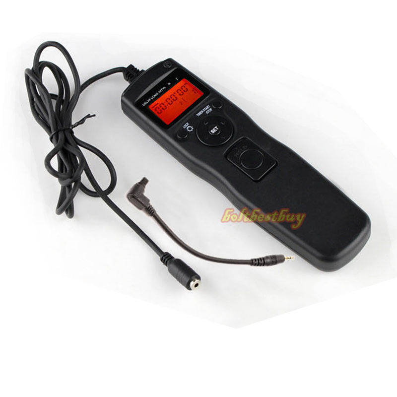 LCD Timer Shutter Release Remote Control Cable C3 For Canon 5D Mark II III 7D US