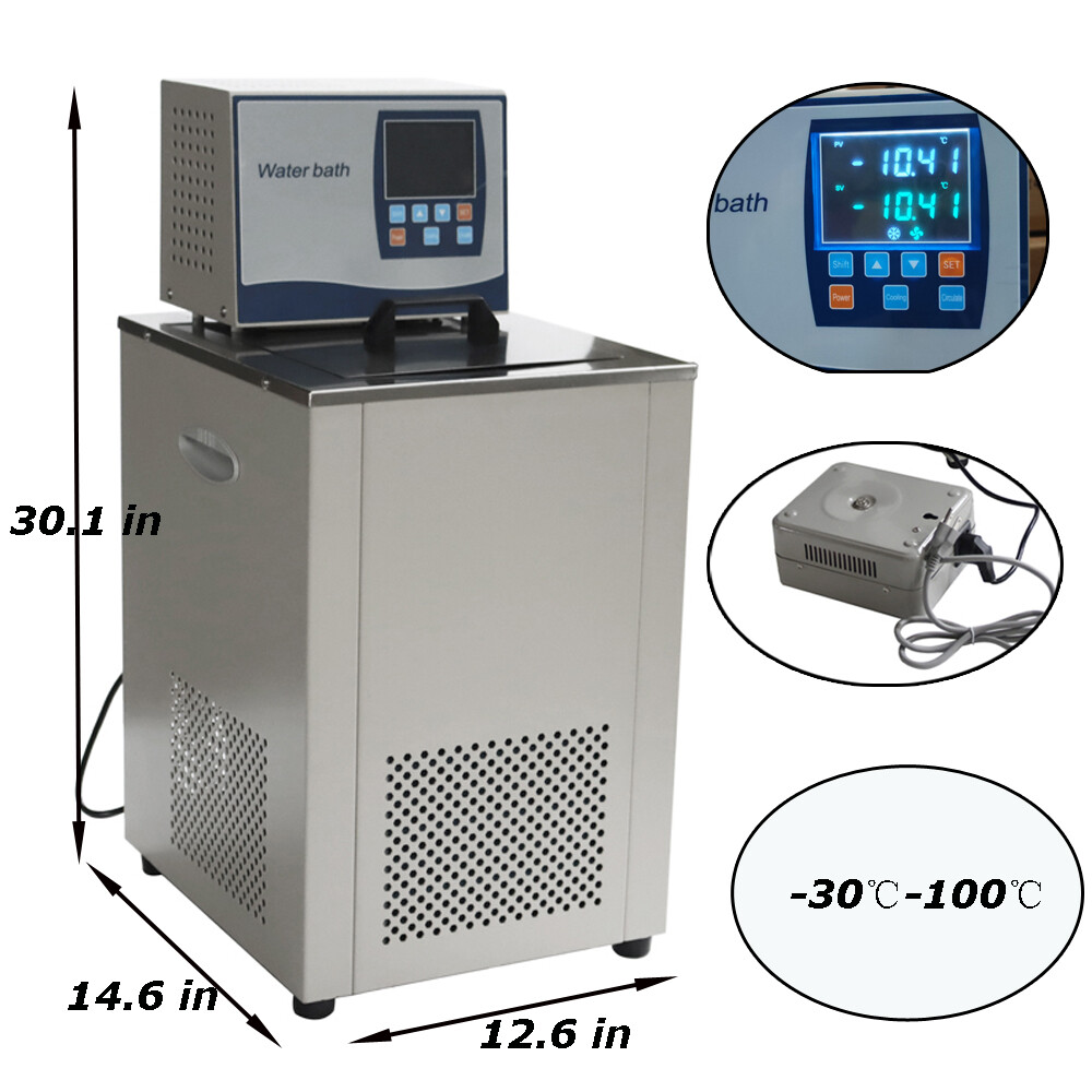 110V Low-Temperature Cooling Circulator 6L Liquid Circulating Pump -30℃-100℃