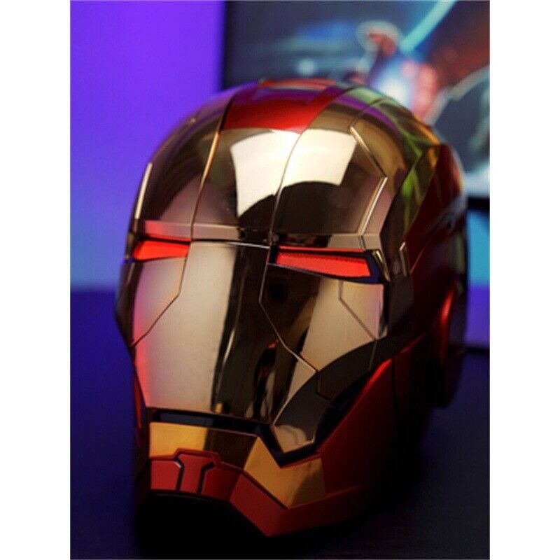 New Autoking Iron Man Gold MK5 Helmet Electronic Voice Activated Open&Close Mask