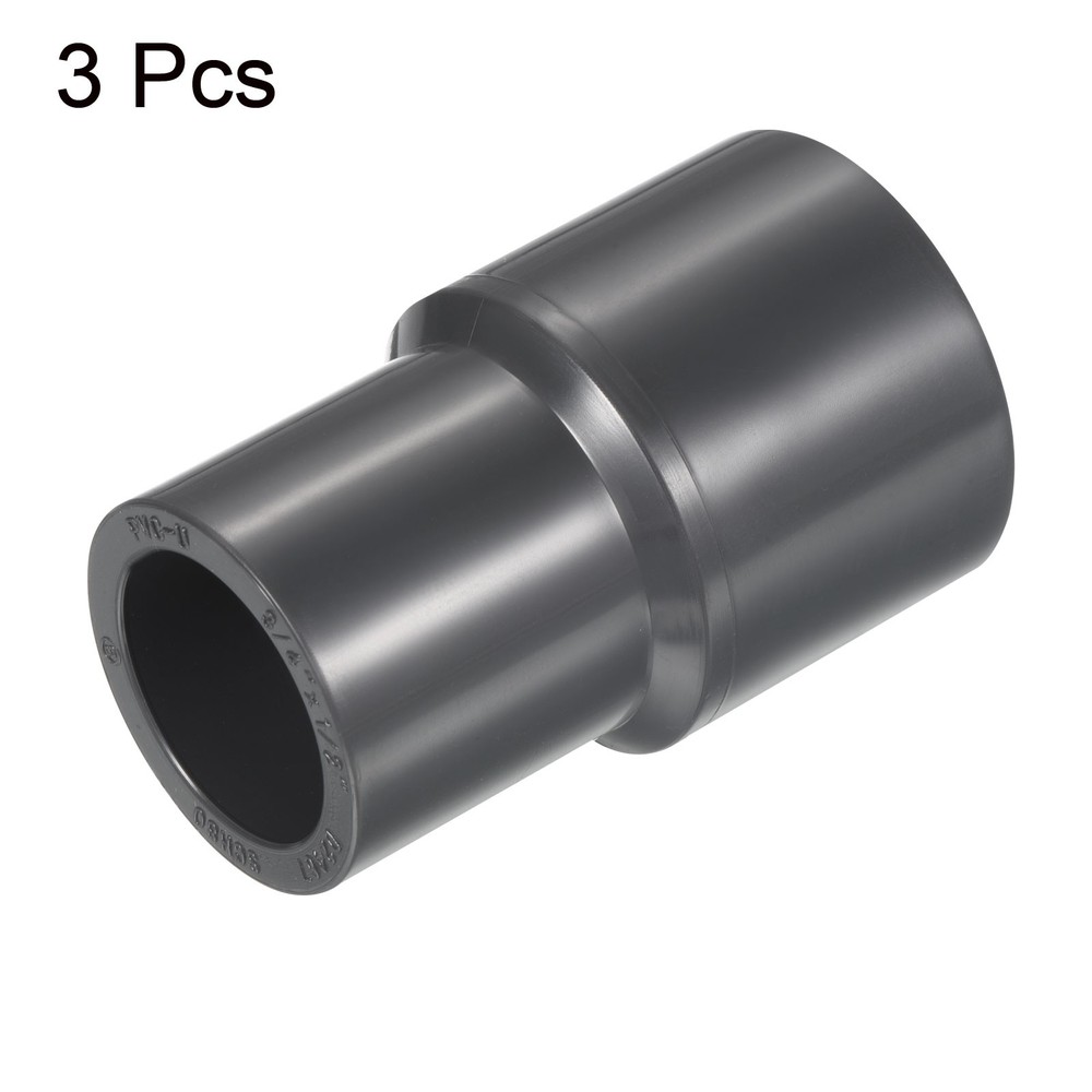 UPVC Fitting Pipe Reducer 3/4" x 1/2" 3pcs Straight Coupling