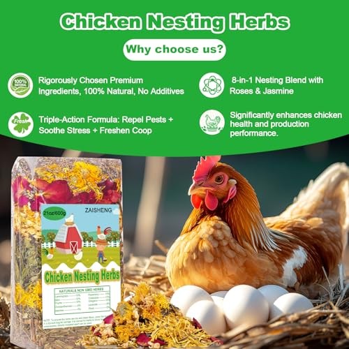 21oz Chicken Nesting Herbs - Lavender & Rose Blend for Nesting Boxes, Egg