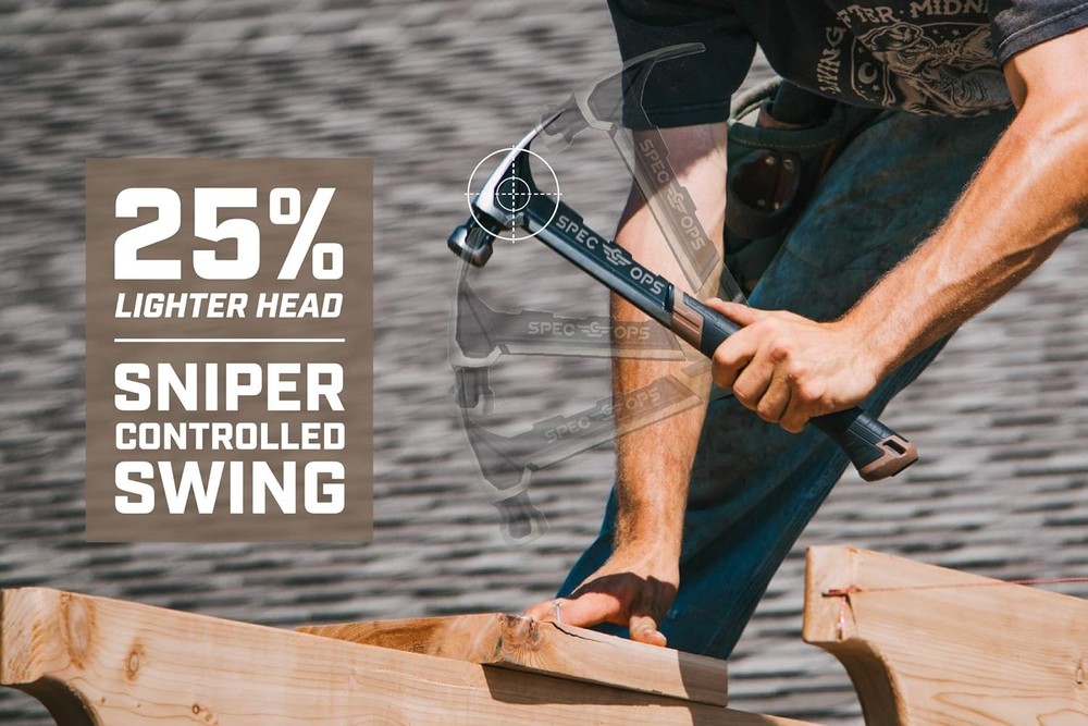 Versatile Rip Claw Hammer, Ballistically Balanced Design