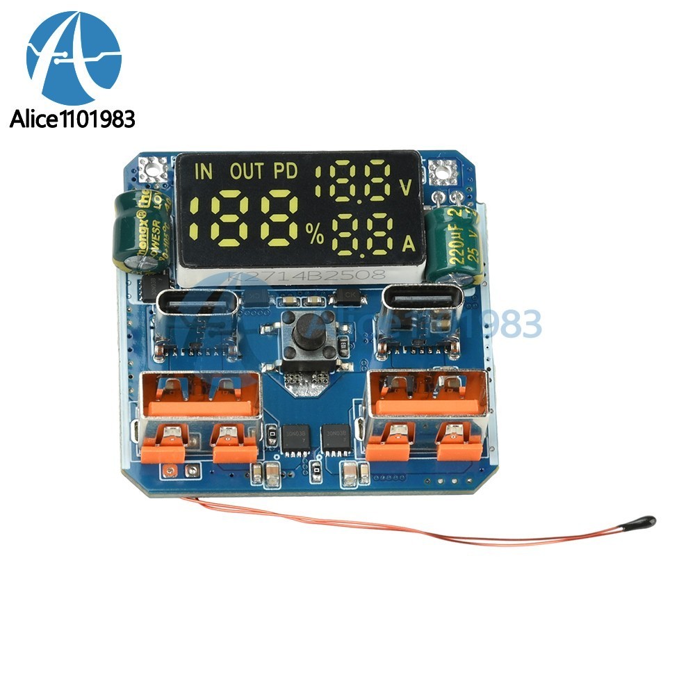 4S PD 100W Bidirectional Fast Charging Module Buck-Boost 20V 5A with Display