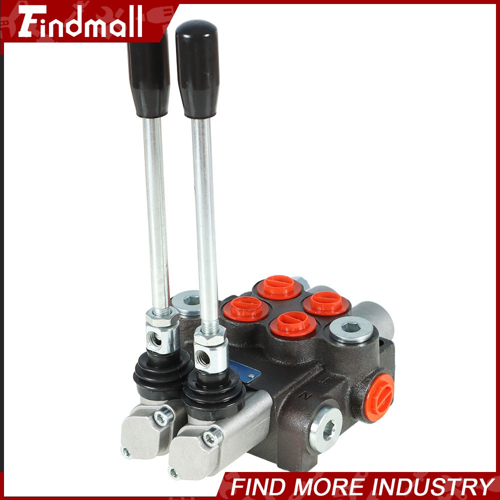 2 Spool 11 GPM Hydraulic Monoblock Double Acting Control Valve SAE Ports