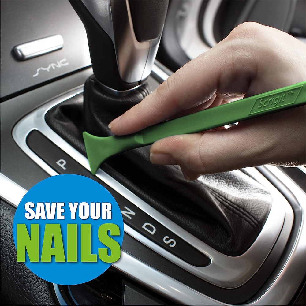 Scrigit Scraper Wide Blade No-Scratch Plastic Scraper Tool | 3-Pack