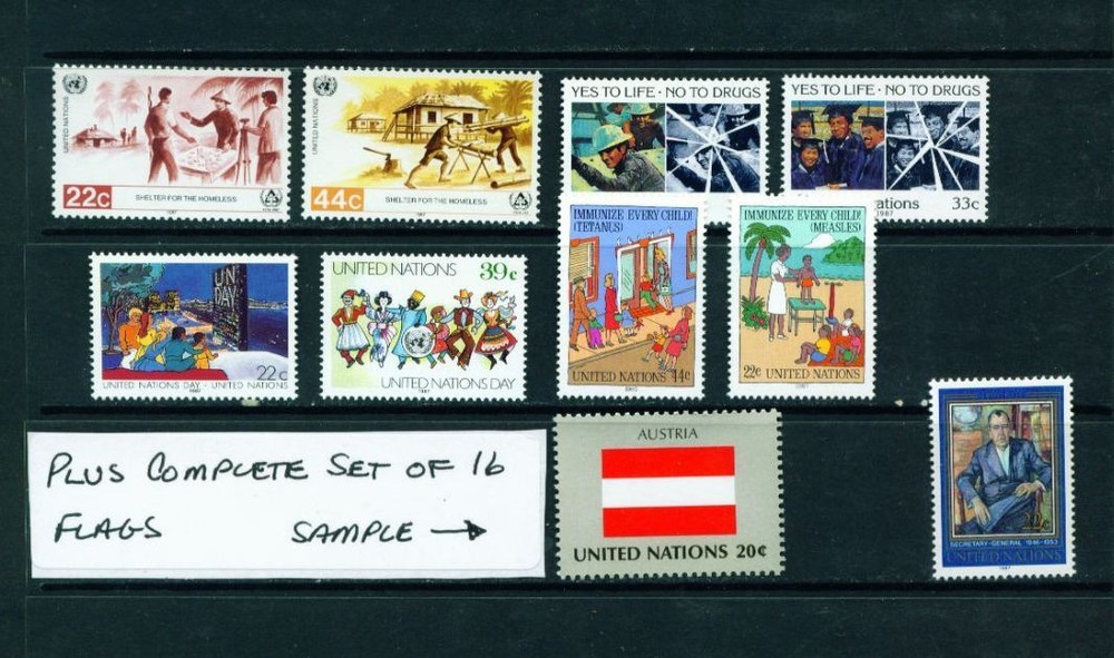 1987 UN Mint New York Stamps - NH - Complete