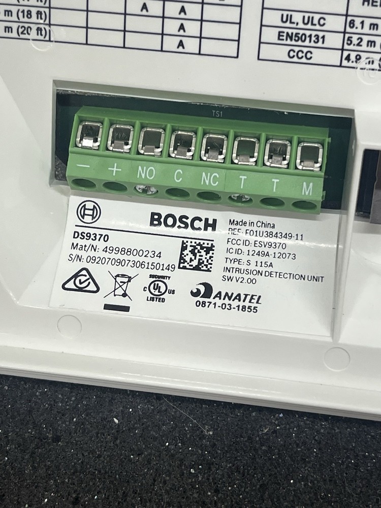 Bosch DS9370 Tritech Motion Detector White, 360°