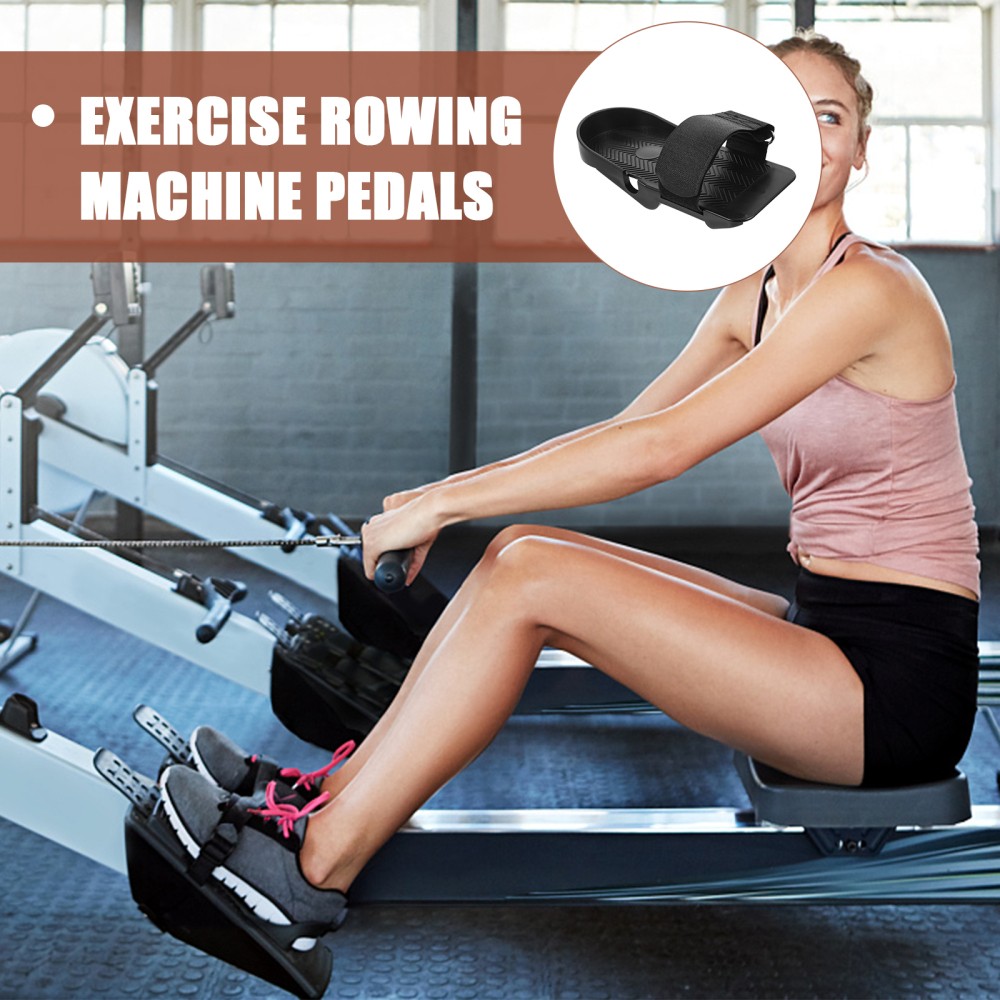 1 Pair Replacement Pedals Foot Strap Parts Road Rowing Machine Pedals US