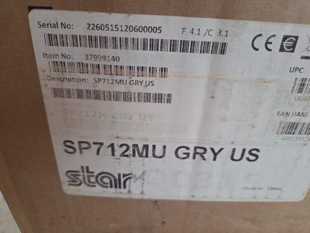 Star SP700 Ethernet Kitchen Order Printer Square Clover Touch Bistro