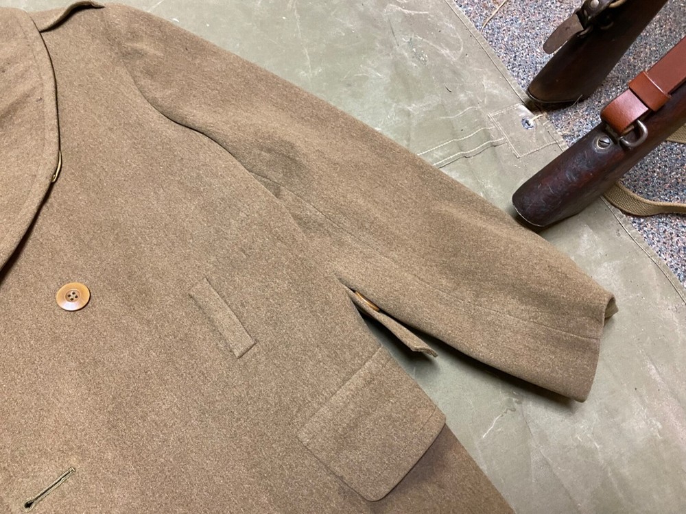 ORIGINAL WWII US ARMY WINTER M1938 OFFICER "CUT DOWN" OVERCOAT- MEDIUM/LARGE 42R
