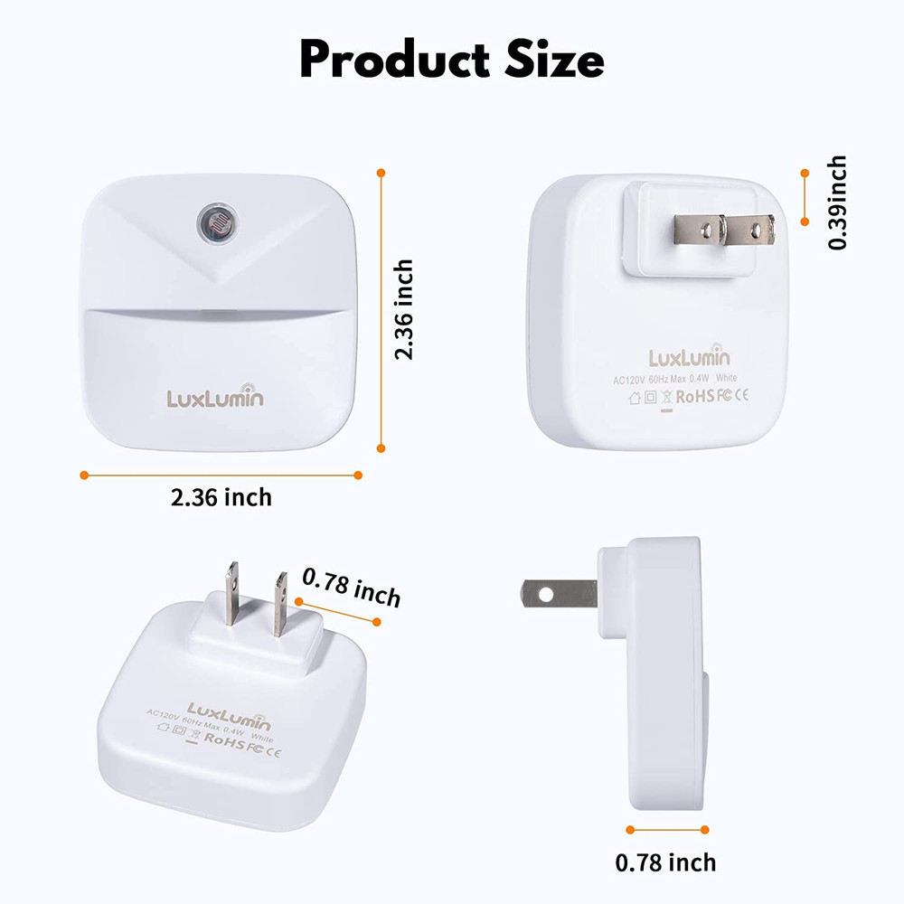 LED Night Light, Night Lights Plug into Wall with Dusk-To-Dawn Sensor, Automatic