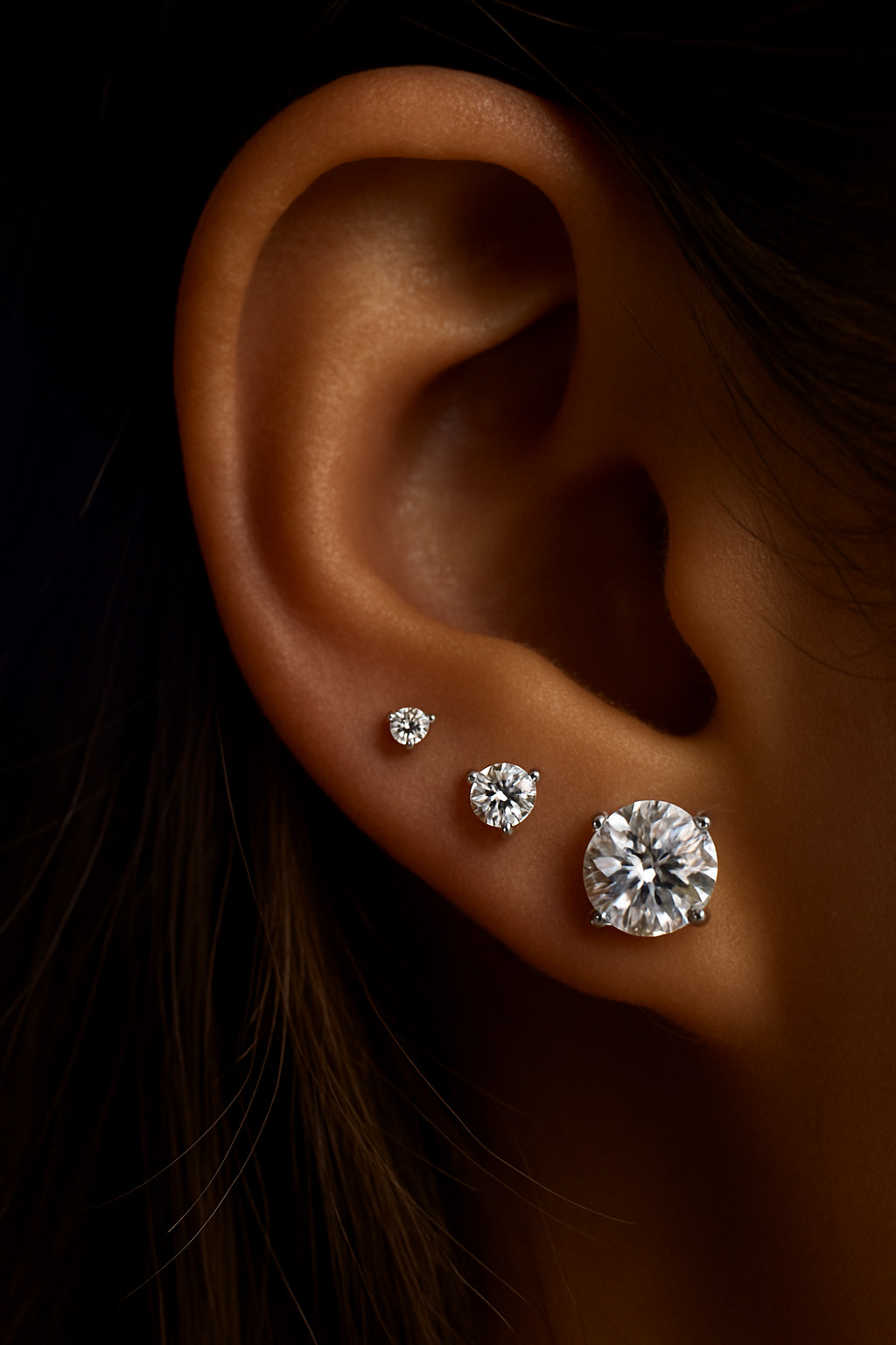 VVS1 Moissanite Screw back Stud Earrings 925 Silver Mens Ladies 3mm-8mm